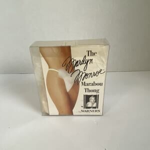NEW Vintage Marilyn Monroe Thong By Warner’s New With Tags Silk One Size NOS